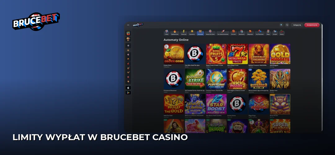 Limity wypłat w BruceBet Casino