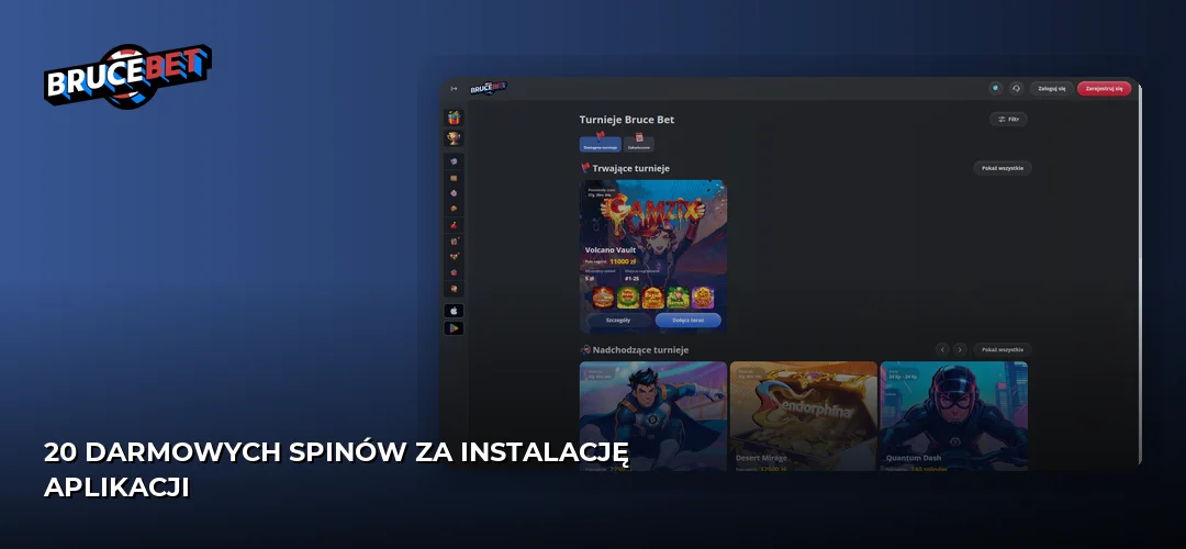 20 darmowych spinów za instalację aplikacji