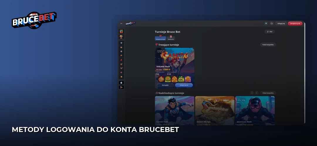 Metody logowania do konta BruceBet