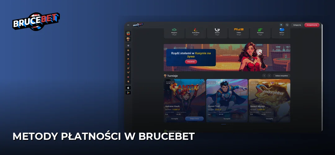 Zrzut ekranu strony BruceBet