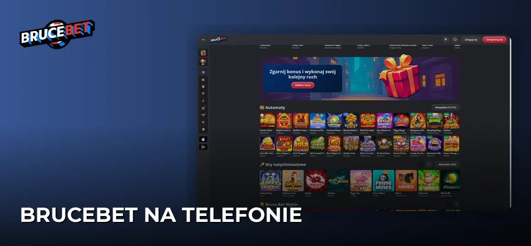 Zrzut ekranu strony BruceBet