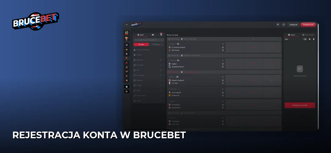 Zrzut ekranu strony BruceBet